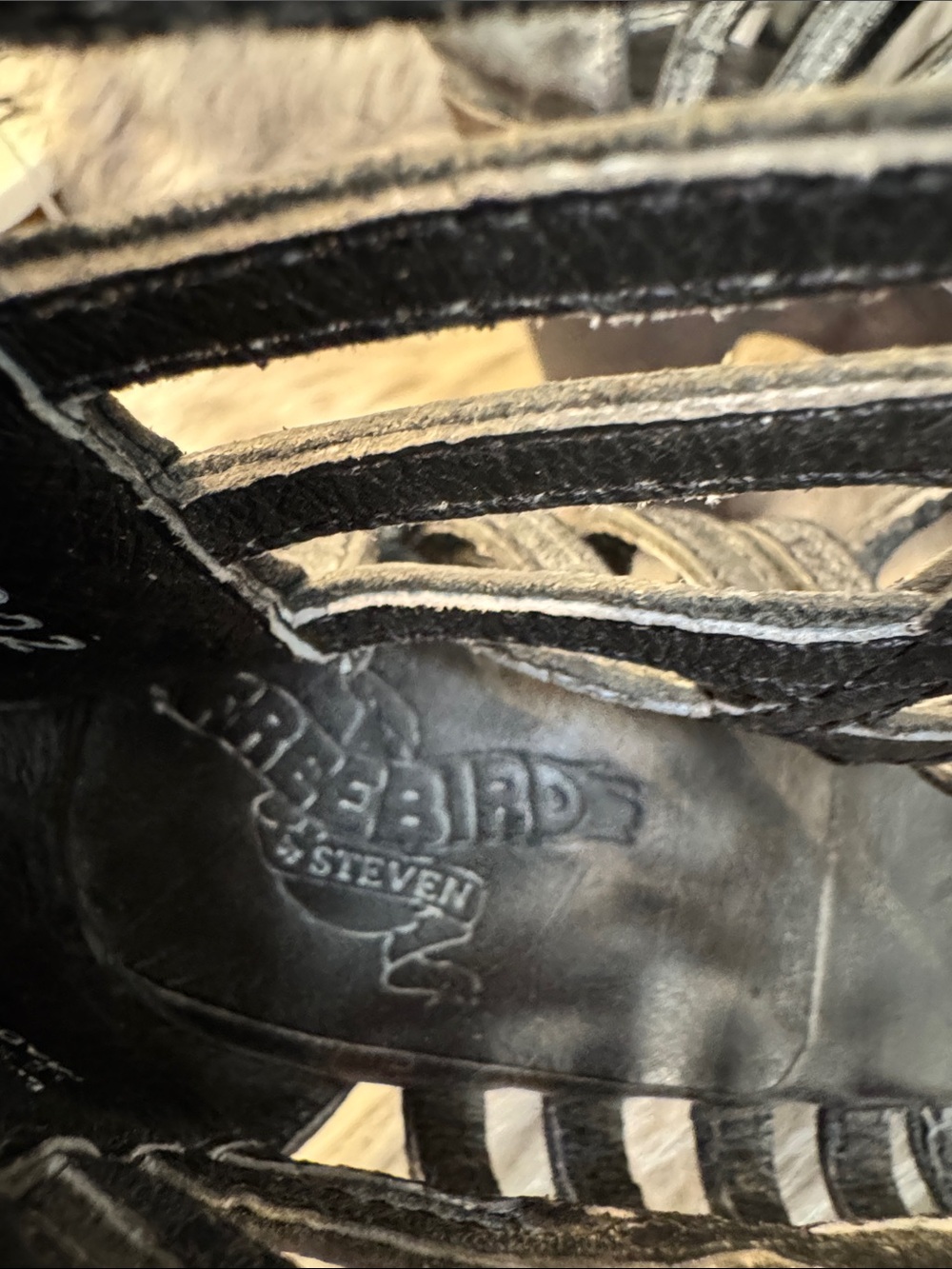 Freebird by Steven Costa Strappy Metallic Gray Platform Heels Size 7 - Picture 2 of 11